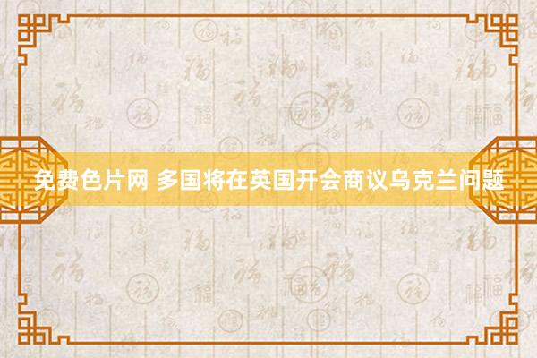 免费色片网 多国将在英国开会商议乌克兰问题