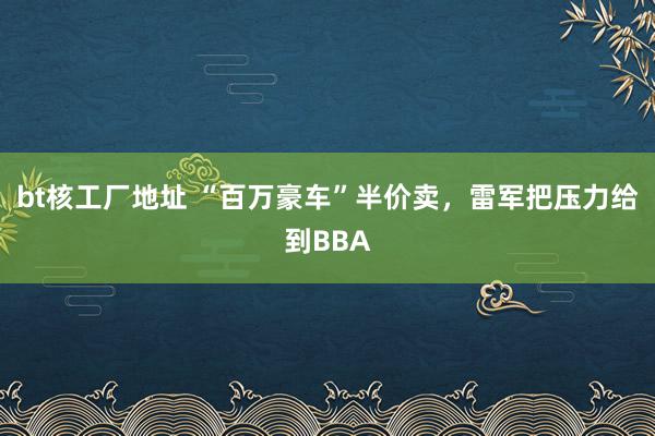 bt核工厂地址 “百万豪车”半价卖，雷军把压力给到BBA