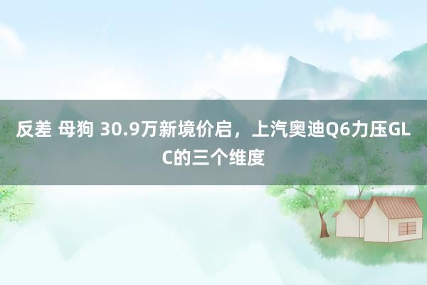 反差 母狗 30.9万新境价启，上汽奥迪Q6力压GLC的三个维度